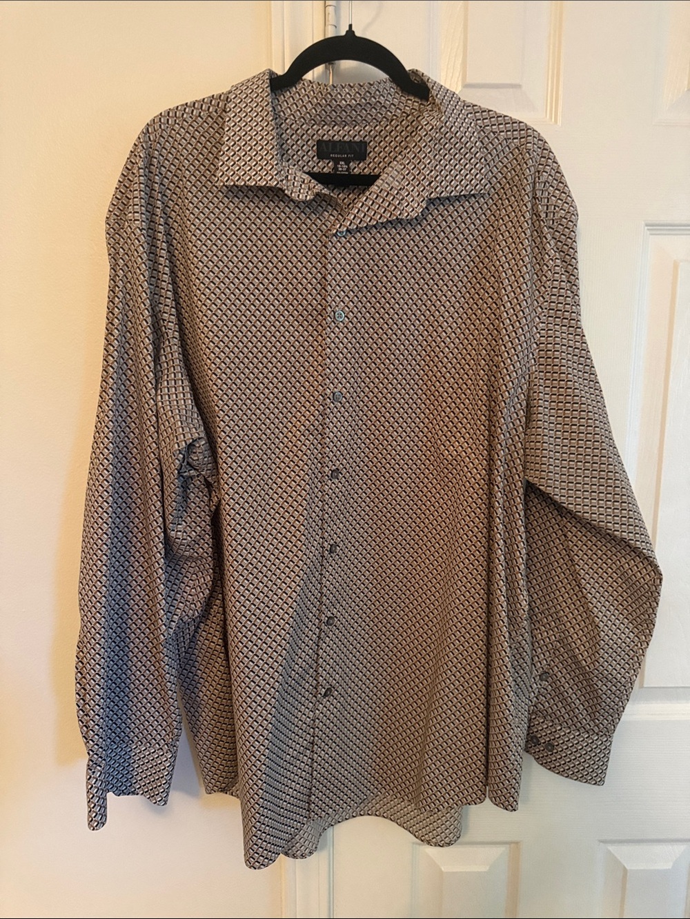 Alfani Men’s Long Sleeve Patterned Dress Shirt